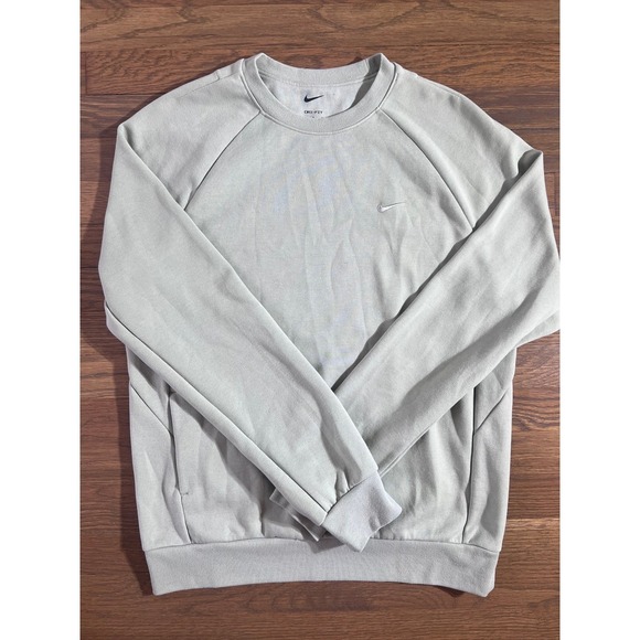 Nike Other - Nike Dri-FIT Mens Small Crewneck Sweatshirt Light Green Raglan Athletic Pullover